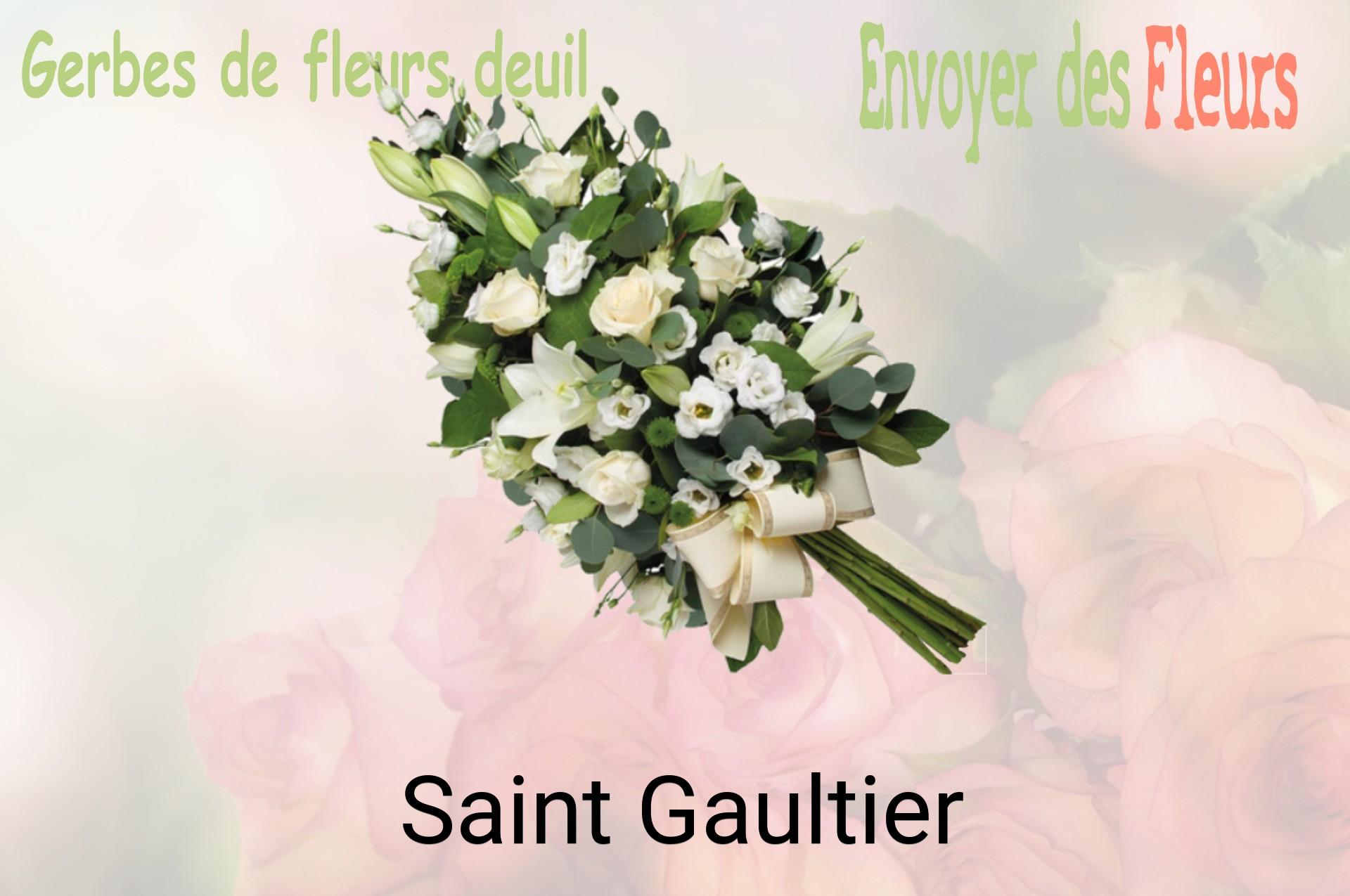 Gerbe de fleurs de deuil livrée à Saint-Gaultier